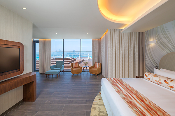 Penthouse Suite, Club Lounge And Beach Access, King Size Bed, Rooftop Terrace, Palm Sea View-slider-2